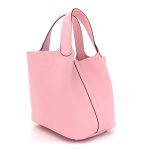 Taurillon Clemence Picotin Lock 18 PM Rose Sakura - Image 3