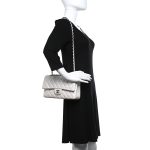 Lambskin Quilted Medium Double Flap White - Image 2