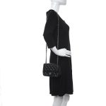 Lambskin Quilted Mini Square Flap Bag Black - Image 2