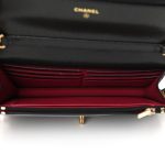 Caviar Quilted Twist Your Buttons Wallet On Chain WOC Black - Image 6