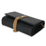 Saint Laurent Black Smooth Leather Small Kate Tassel Bag - Image 7