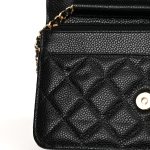 Caviar Quilted Wallet On Chain WOC Black - Image 10