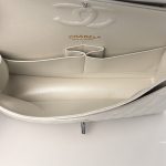 Lambskin Quilted Medium Double Flap White - Image 6