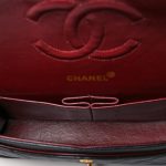 Lambskin Quilted Medium Double Flap Black - Image 6