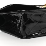 Patent Quilted Small Top Handle Flap Black - Image 6