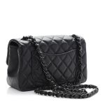 Lambskin Quilted Mini Rectangular Flap So Black - Image 3