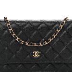 Caviar Quilted Wallet On Chain WOC Black - Image 7