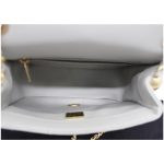 Lambskin Quilted CC Pearl Crush Mini Flap Light grey - Image 5
