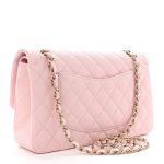 Caviar Quilted Medium Double Flap Light Pink - Image 3