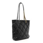 Lambskin Quilted Chanel 19 Shopping Bag Black - Image 3