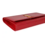 Saint Laurent Red Smooth Calfskin Cassandre Clutch - Image 4