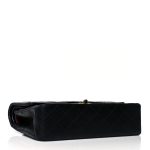 Lambskin Quilted Medium Double Flap Black - Image 4