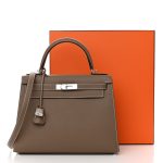 Epsom Kelly Sellier 28 Etoupe (Silver Lock) - Image 8