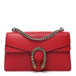 Pebbled Calfskin Small Dionysus Shoulder Bag Red