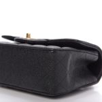 Caviar Quilted Mini Top Handle Rectangular Flap Black - Image 6