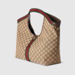 Gucci Giglio Large Tote Bag Beige & Brown GG Canvas - Image 2
