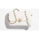 Lambskin-SMALL FLAP BAG-White