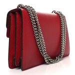 Pebbled Calfskin Small Dionysus Shoulder Bag Red - Image 3