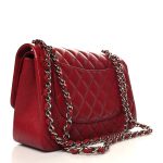 Caviar Quilted Jumbo Double Flap Red - Image 3