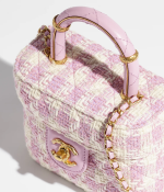 SMALL VANITY CASE-Pink & Ecru - Image 3