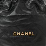 Shiny Calfskin Quilted Small Chanel 22 Black - Image 8