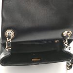 Lambskin Quilted Mini Square Flap Bag Black - Image 6