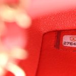 Lambskin Quilted Mini Rectangular Flap Red - Image 8