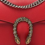 Pebbled Calfskin Small Dionysus Shoulder Bag Red - Image 5