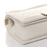 White / Nude Quilted Caviar Medium - Image 6