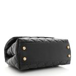 Caviar Lizard Embossed Quilted Mini Coco Handle Flap Black - Image 4